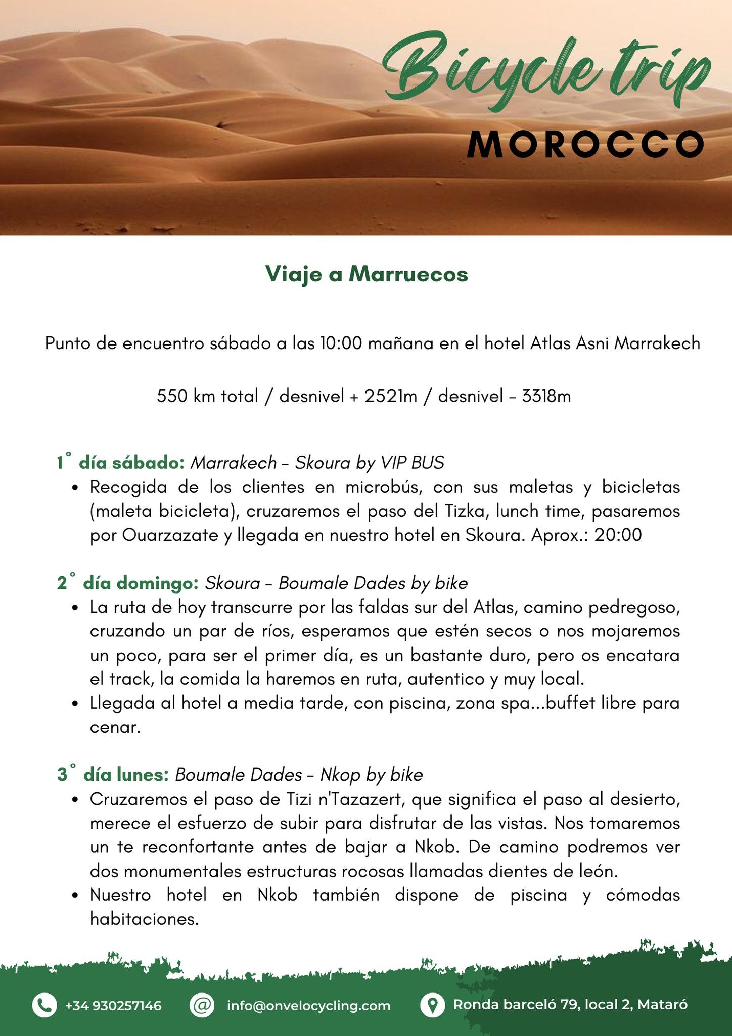 Tríptico viaje a Marruecos