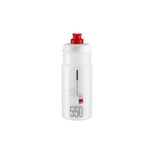 Elite jet transparent bottle red logo 550 ml