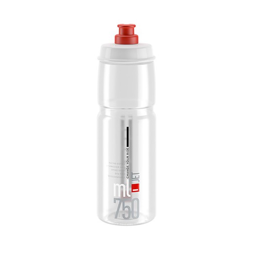 Elite jet transparent bottle red logo 750 ml