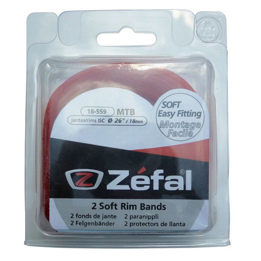 Blister 2 rim tapes zefal pvc 26 -22 mm