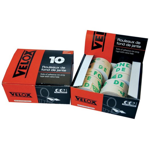 Box of 10 rolls fabric rim tape 13 mm