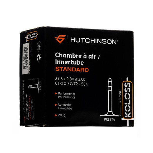 Camara hutchinson 27.5x2.30-3.00 presta valvula 48 mm
