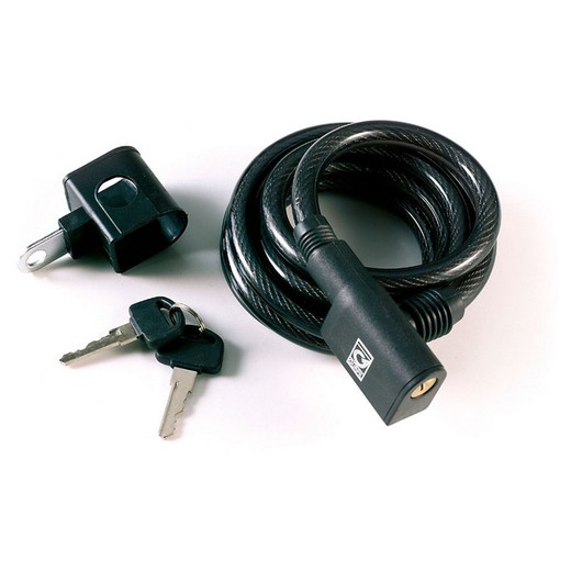 Gurpil spiral cable lock 10 mm - 180 cm with support