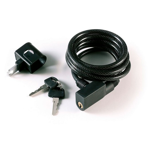 Gurpil spiral cable lock 6 mm - 100 cm with support