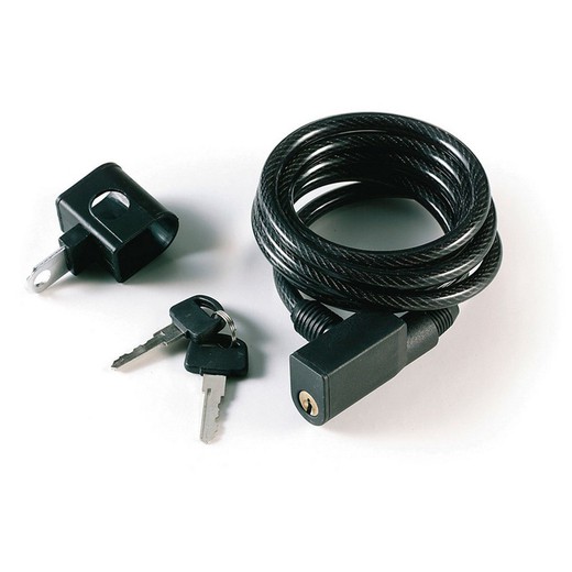 Gurpil spiral cable lock 8 mm - 180 cm with support