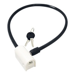 Padlock luma enduro cable 7334/65 cm x 10 mm black / white