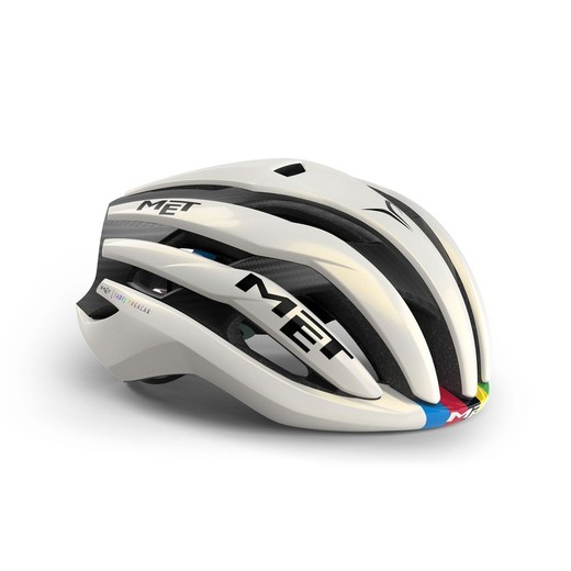 CASCO MET TRENTA 3K CARBON MIPS EDICION LIMITADA BLANCO/ARCOIRIS