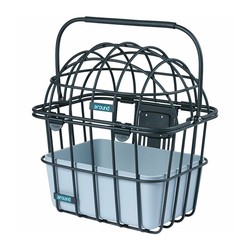 Mijnenpieper front basket for animals luna aluminum 30x38x43 cm including handlebar support