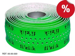 Glossy fluor green handlebar tape with logos
