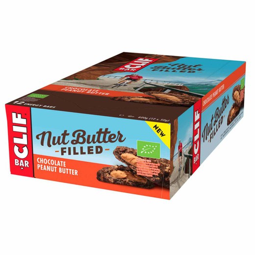 CLIF BARRITA BIO ENERGETICA DE CHOCOLATE RELLENA DE CREMA DE CACAHUETE Y CHOCO 50g