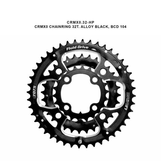CRMX0 CHAINRING 32T. ALLOY BLACK, BCD 104