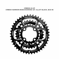 CRMX00 NARROW-WIDECHAINRING 32T. ALLOY BLACK, BCD 96