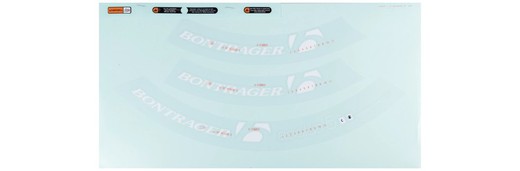 Decal bontrager aeolus 5 white neutral front / rear 1 side