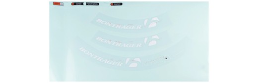 Decal bontrager aura 5.0 white neutral front / rear