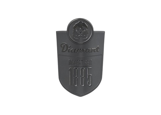 Decal diamant headbadge aluminum ht diameter: 46-48mm black