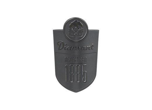 Decalque diamante headbadge alumínio diâmetro ht: 46-48mm preto