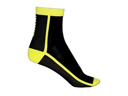Delta sock 20 ss18 black / fluor yellow l / xl