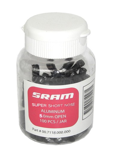 Embouts p. gaine der. Sram 100 pièces 4 mm int, noir, super-