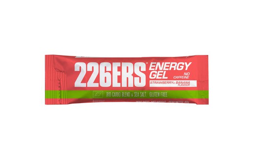 Energy gel bio 40gr morango / banana sem cafeína *