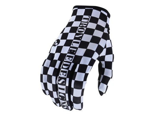 Flowline glove checkers white / black 2x