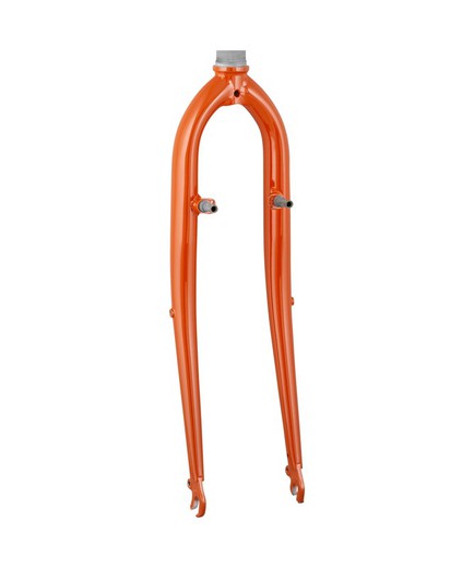 Fork rigid trek-diamant 700 thread vbrake curve 210mm orange