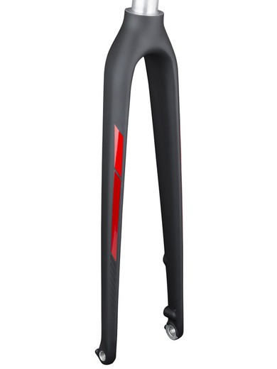 Fourche rigide trek fxs5 700c carbon disc 12mm thru noir / rouge