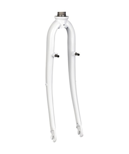 Fork rigid trek verve 700c 245mm threaded crystal white