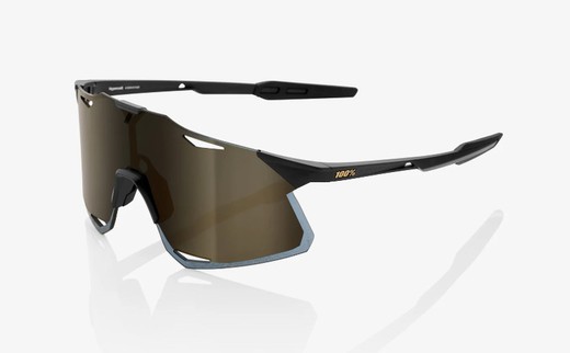 Gafas 100% Hypercraft Matte black Soft gold mirror