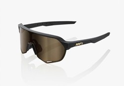 Gafas 100% S2 Matte black Soft gold mirror lens