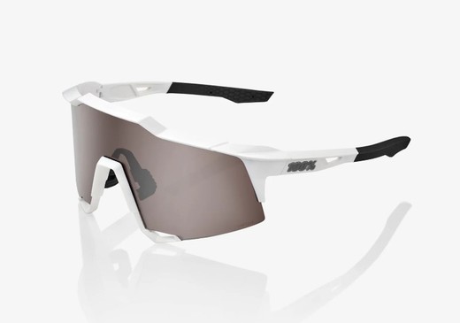 Gafas 100% Speedcraft Matte White Hiper silver lens