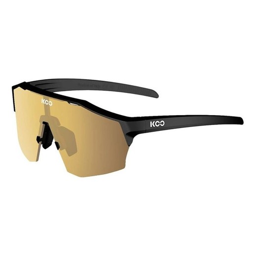 KOO Alibi Large Black Matt glasses with Gold Mirror lens