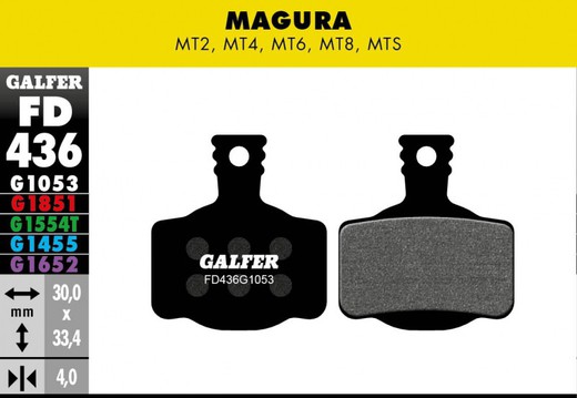 Pad de freio galfer bike pro magura mt2-4-6-8