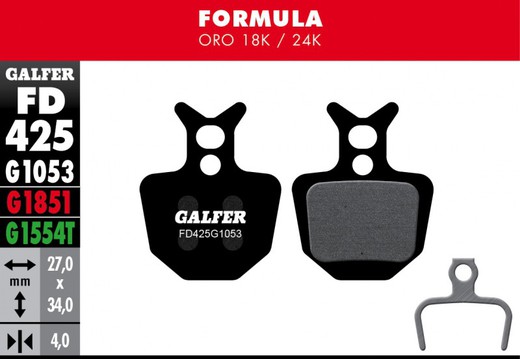 Galfer bike standard brake pad formula or