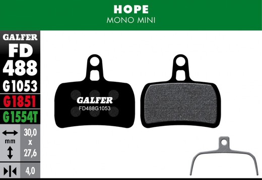 Galfer bike standard freio pad hope mono mini