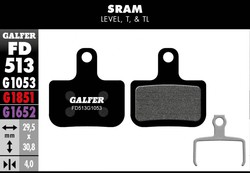 Pastiglie freno standard galfer bike sram level, t, tl