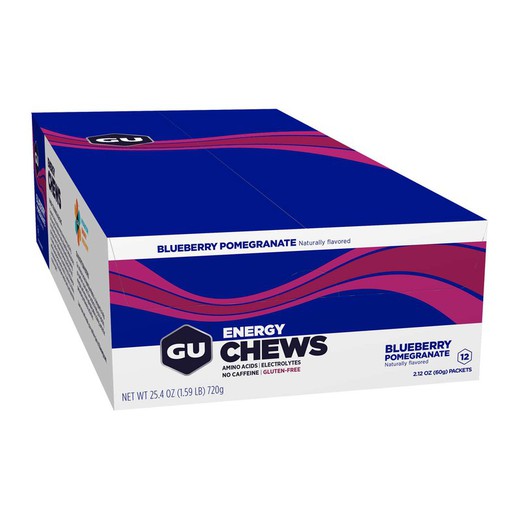 GU ENERGY CHEWS BLUEBERRY POMEGRANATE 12