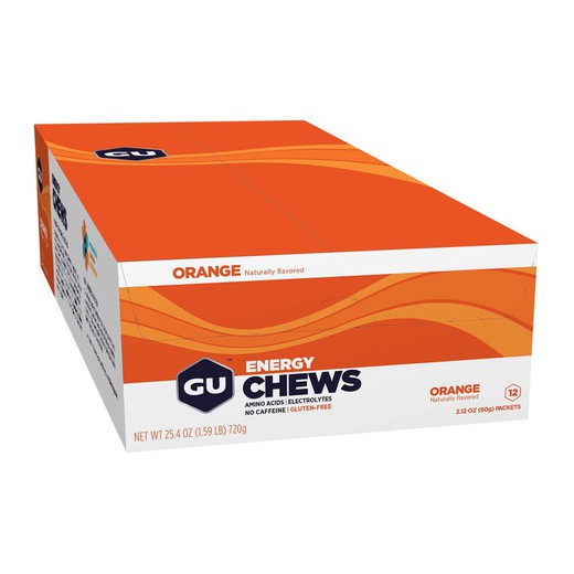 GU ENERGY CHEWS ORANGE 12