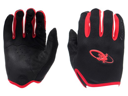 Guantes lizard monitor black/crimson m