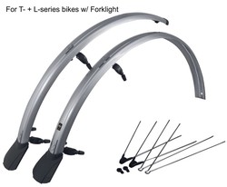 Sks 700c para-lama 45mm 39 easy clip fork light kit prata