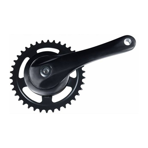 Crankset and chainring set mijnegronpieper rock aluminum 46d.170mm square axle with black protective disc