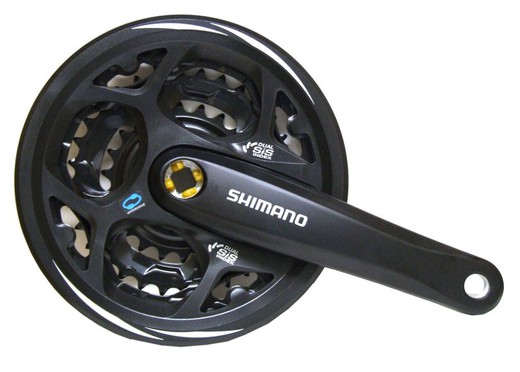 Shimano fc-m311 cylinder and crank set 170mm 22x32x42 4 arms black (with protection)