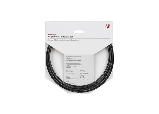 Bontrager pro 4mm shift cable / housing set black
