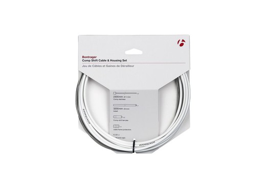Bontrager comp 4mm shift cable / conjunto de invólucro branco