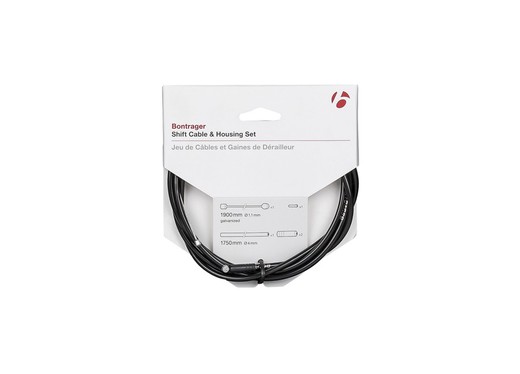 Bontrager universal 4mm shift cable / housing set black / zinc