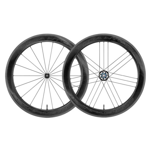 Paire de roues campagnolo bora wto 60 dark 2wf tubeless ready shimano