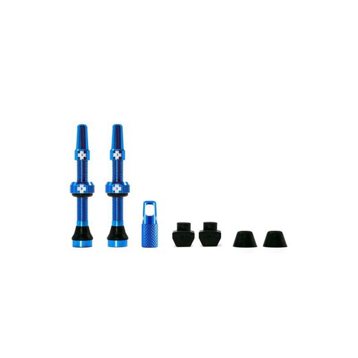 Muc-off valve set aluminum tubeless 44 mm blue