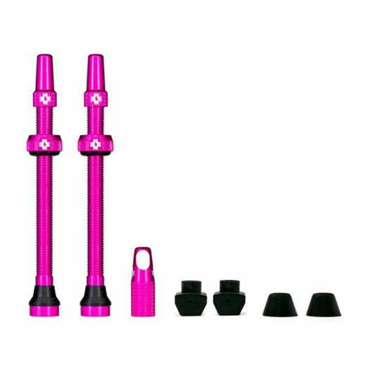 Muc-off tubeless valve set 80mm aluminum pink