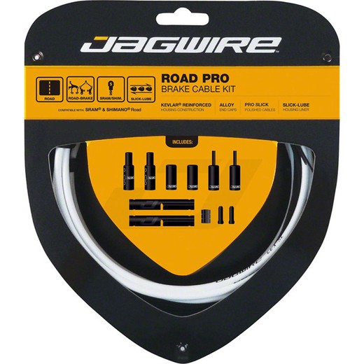 Kit jagwire freno y cambio carretera pro (sram/shimano) reforzado kevlar blanco