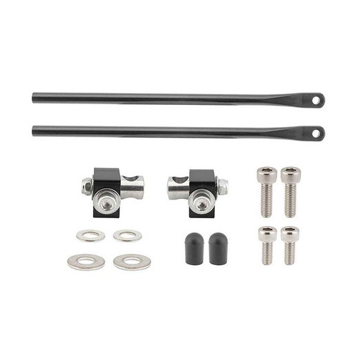 Kit de fixation tubus 2 tiges 190 mm + 2 blocs de fixation noir