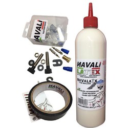 Kit tubeless navali (11 mx 24 mm-latex 500 ml-2 valves presta 44 mm)